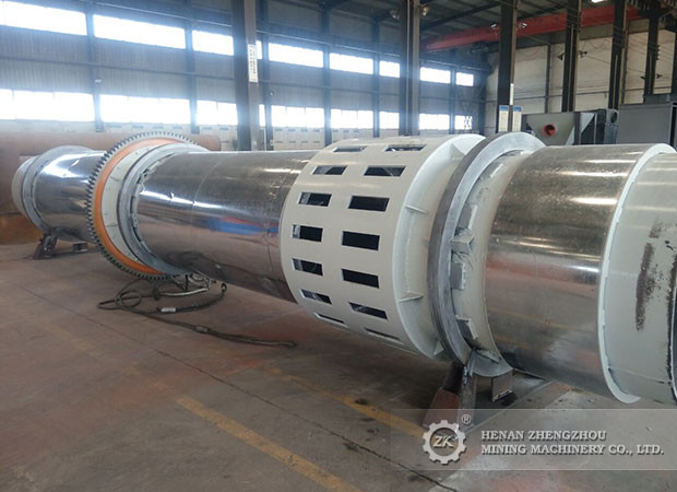 Latest company case about φ1.06×8.58 customized coarse sand rotary dryer