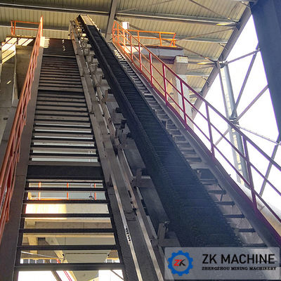 Large Angle Inclined Belt Conveyor Reliable Operation With Corrugated Sidewall Belt supplier