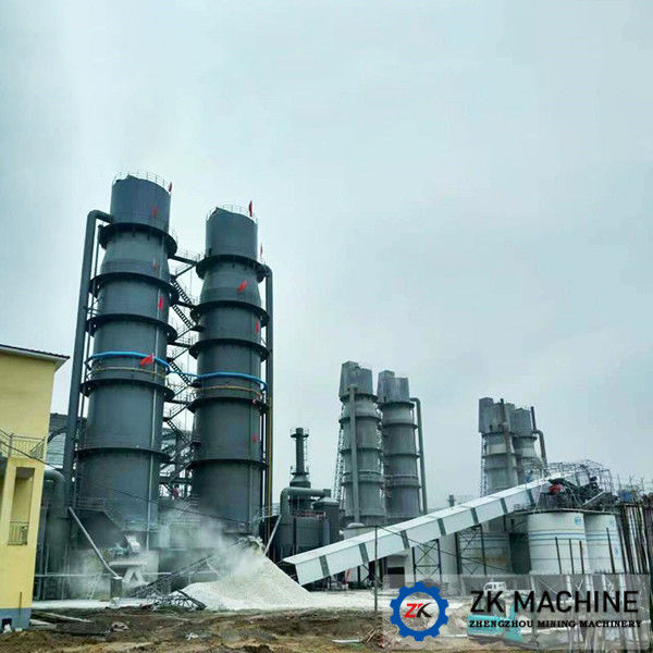 Mixed Fuel Calcination Equipment , 50TPD - 1000TPD Vertical Lime Kiln supplier