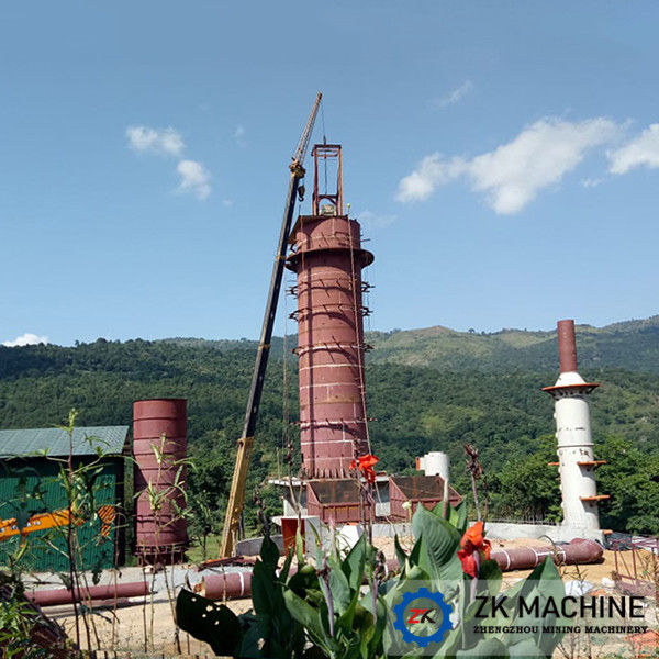 Large Scale Active Lime Calcination Equipment , Vertical Lime Kiln 50-500TPD